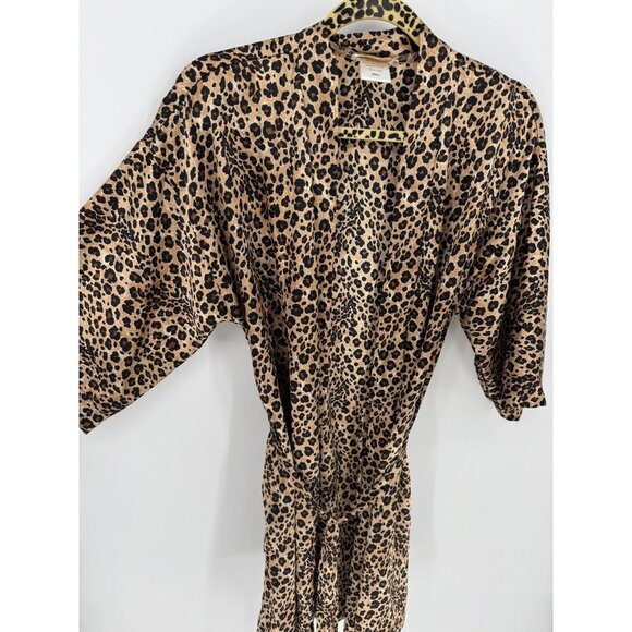 Inner Most Kimono Robe Nightgown Leopard Print - Picture 3 of 10